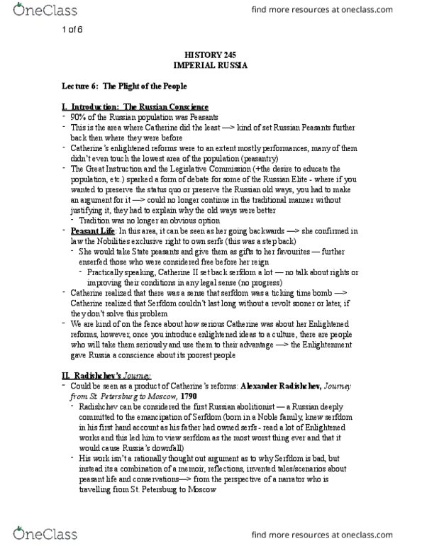 HIST 245 Lecture Notes - Lecture 5: Anti-Clericalism, Paternalism, Quit-Rent thumbnail