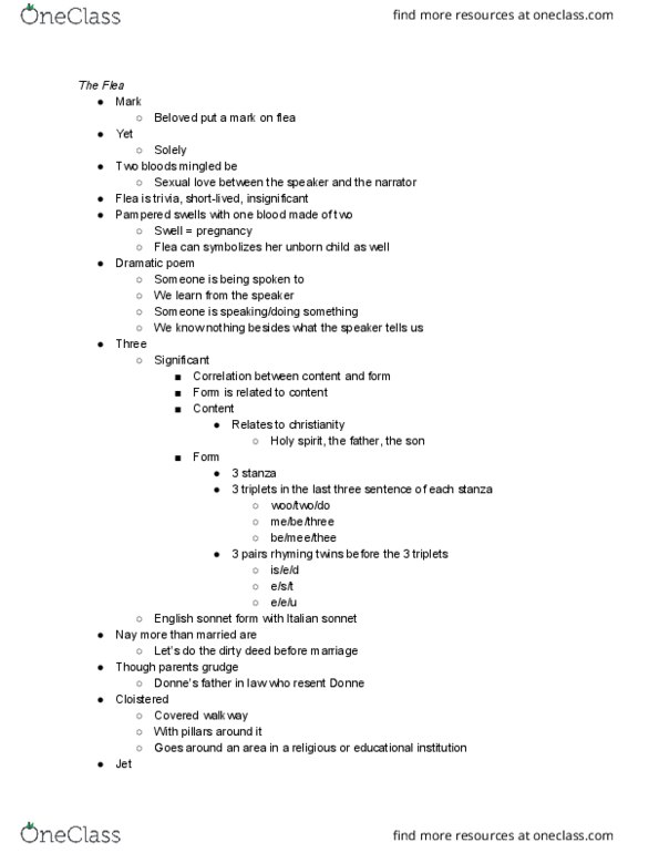 ENGL 220 Lecture Notes - Lecture 19: Holy Spirit, Blank Verse thumbnail