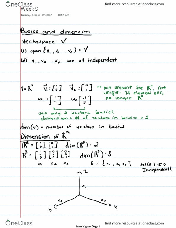 MATH 2660 Lecture 9: LA week 9: Basics and dimensions of vector spaces thumbnail