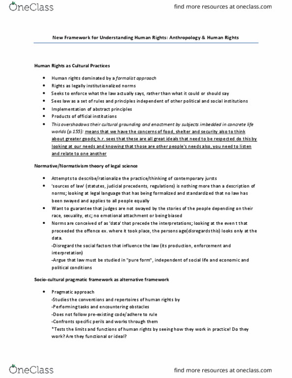 SOSC 2351 Lecture Notes - Lecture 7: Absolute Difference, Universal Declaration Of Human Rights, American Anthropological Association thumbnail