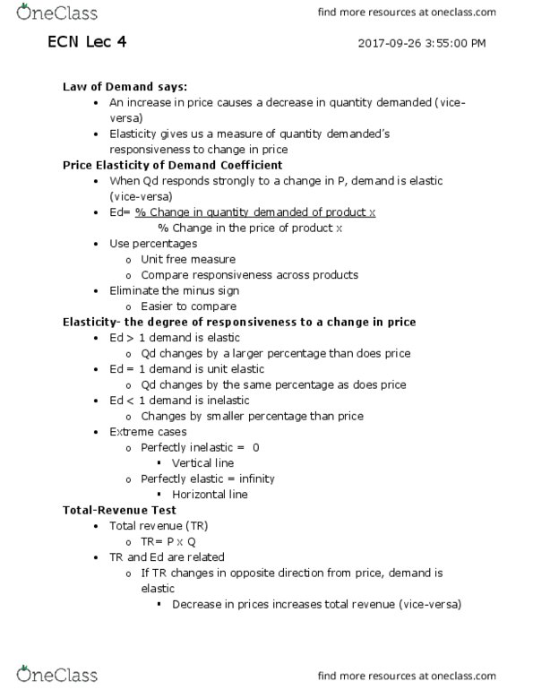 ECN 104 Lecture Notes - Lecture 4: Allocative Efficiency, Normal Good, Luxury Goods thumbnail