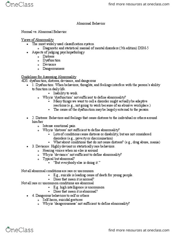 PSY 309 Lecture Notes - Lecture 1: Heredity, Intellectual Disability, Methamphetamine thumbnail