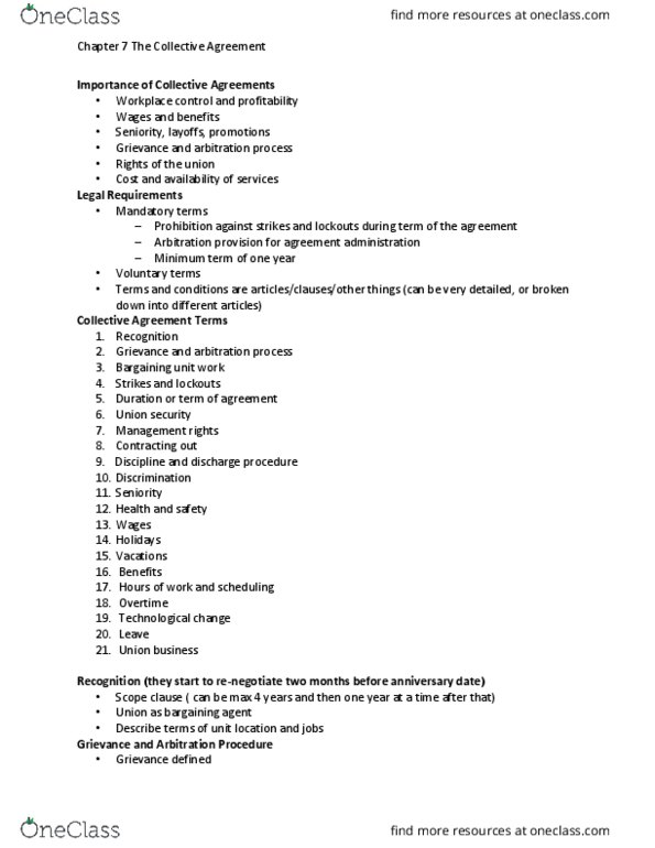 ADM 3334 Lecture Notes - Lecture 4: Sick Leave, Closed Shop, Open Shop thumbnail