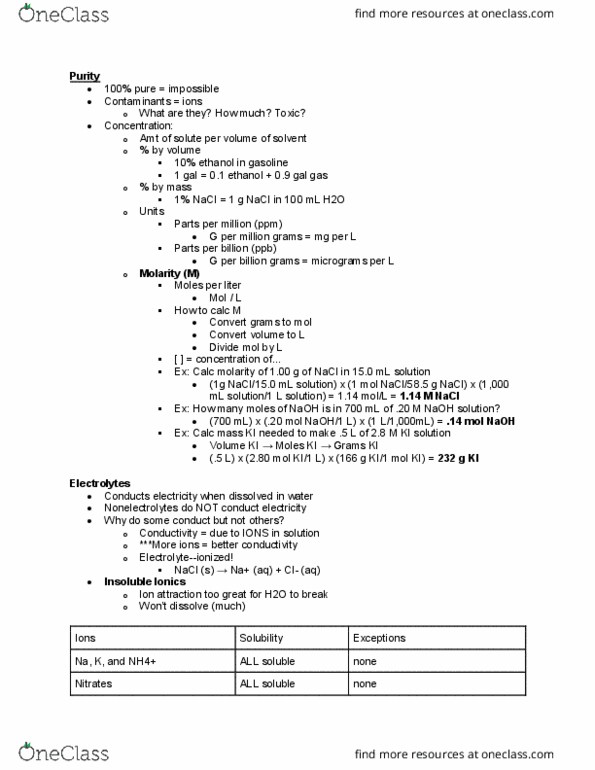 CHEM 1100 Lecture Notes - Lecture 13: Sulfuric Acid, Ammonia, Lead thumbnail