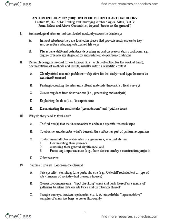 ANTH 202 Lecture Notes - Lecture 5: Soil Resistivity, Chaco Culture National Historical Park, Mesh thumbnail