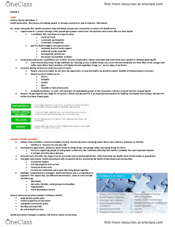 Health Sciences 2250A/B Chapter 1: Module 1 - public health thumbnail