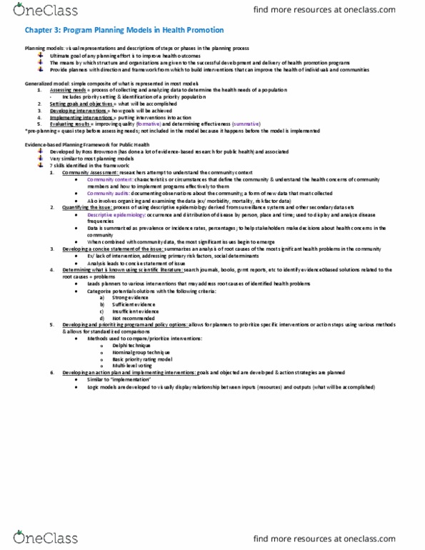 Health Sciences 2250A/B Chapter Notes - Chapter 3: Health Equity, Diabetic Nephropathy, Nominal Group Technique thumbnail