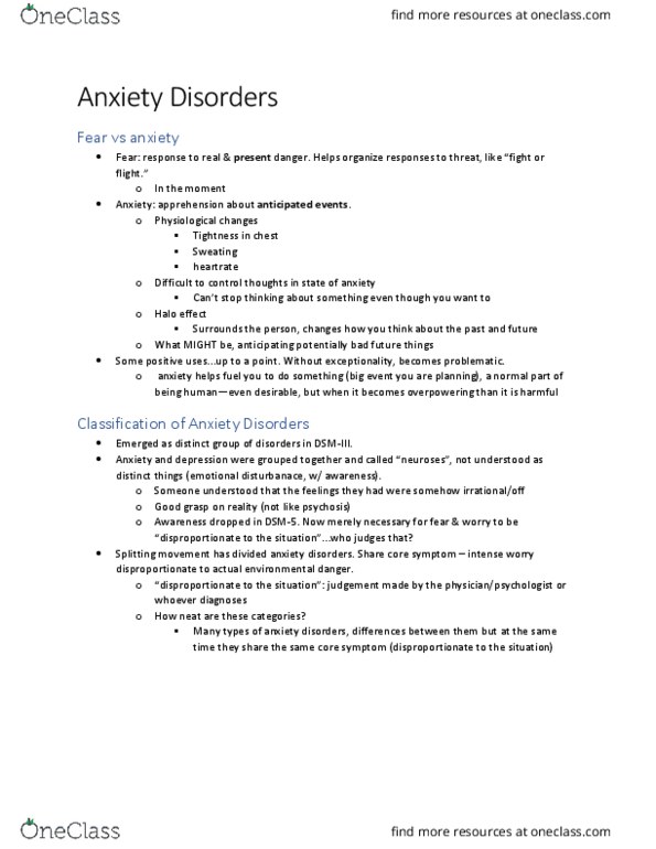 HLTHAGE 1CC3 Lecture Notes - Lecture 4: Social Anxiety Disorder, Alprazolam, Anxiolytic thumbnail