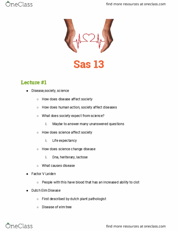 SAS 13 Lecture Notes - Lecture 5: Mutation, Salivary Gland, Artemisinin thumbnail