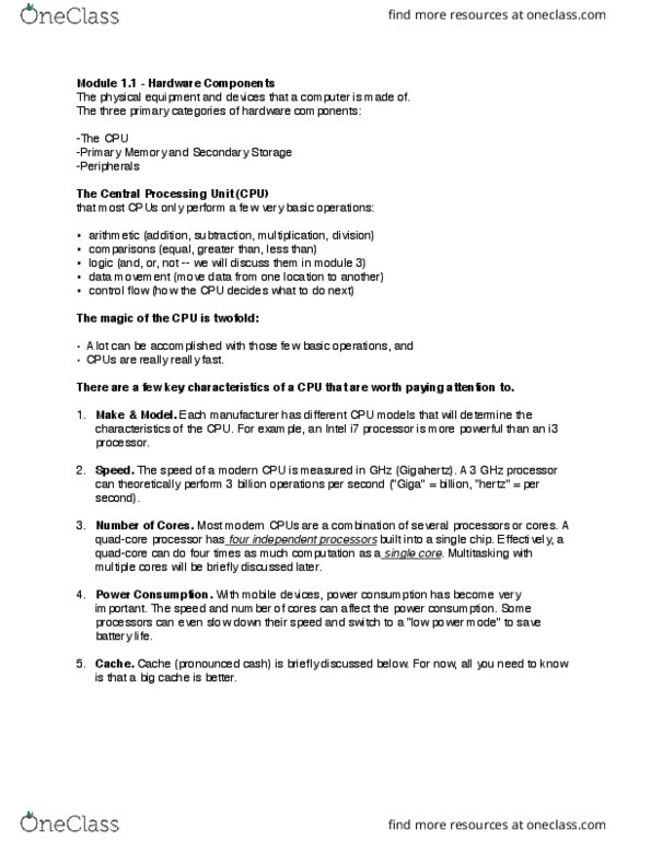 CS100 Lecture Notes - Lecture 1: Software, Touchpad, Linux Foundation thumbnail