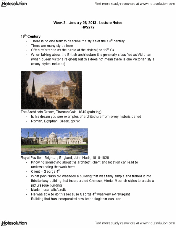 FAH101H1 Lecture Notes - Lecture 3: Ancient Egyptian Architecture, Victorian Architecture, Renaissance Revival Architecture thumbnail