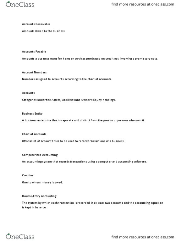 ACT 3900 Lecture Notes - Lecture 1: Financial Statement, Accounting Equation, Accounting Software thumbnail