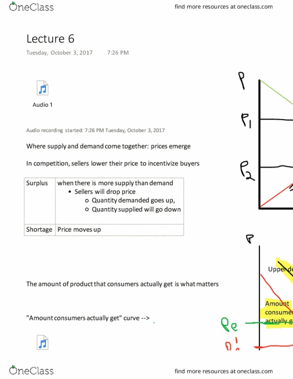 ECON 103 Lecture Notes - Lecture 6: Demand Curve thumbnail