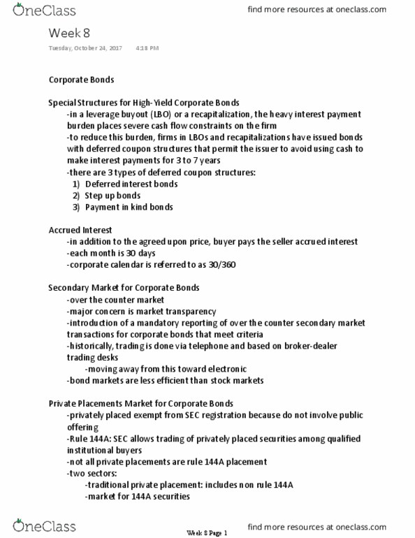 FINA 475 Lecture Notes - Lecture 8: Reference Rate, Syndicated Loan, Yield Spread thumbnail