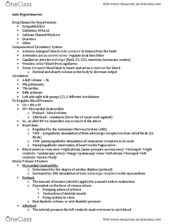 NURS 3220 Lecture Notes - Lecture 22: Vagus Nerve, Tachycardia, Low-Density Lipoprotein thumbnail