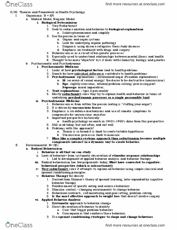 PSY-3635 Lecture Notes - Lecture 3: Type A And Type B Personality Theory, Applied Behavior Analysis, Radical Behaviorism thumbnail