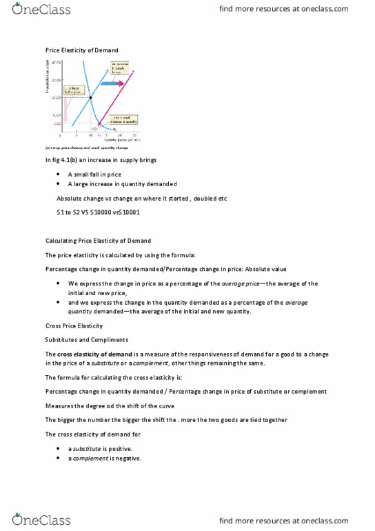 Economics 1021A/B Lecture Notes - Lecture 4: Normal Good, Demand Curve thumbnail