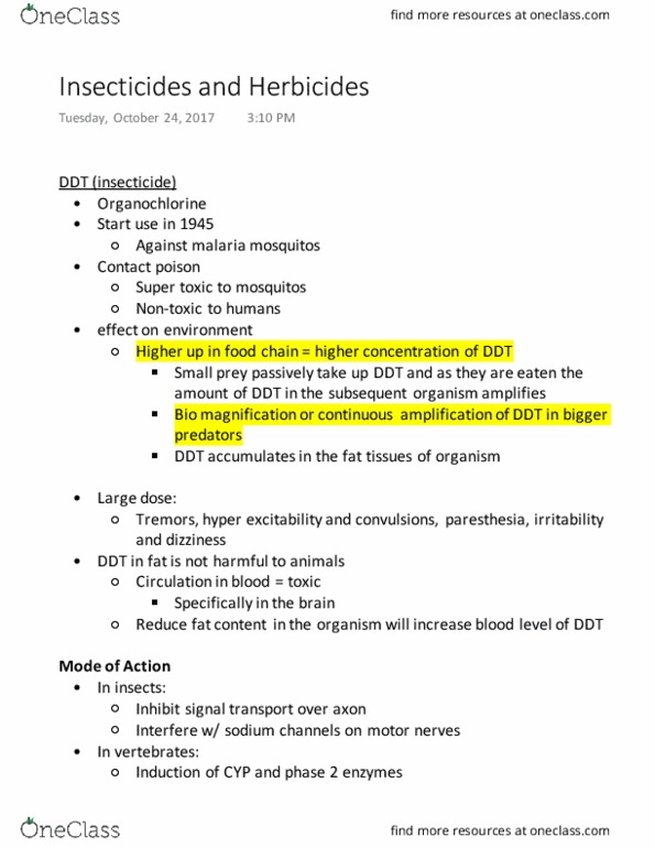 BIOL-2110 Chapter Notes - Chapter 8: Chemical Warfare, Peripheral Neuropathy, Organophosphorus Compound thumbnail