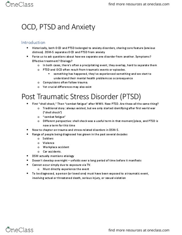 HLTHAGE 1CC3 Lecture Notes - Lecture 5: Trichotillomania, Fibromyalgia, Asperger Syndrome thumbnail