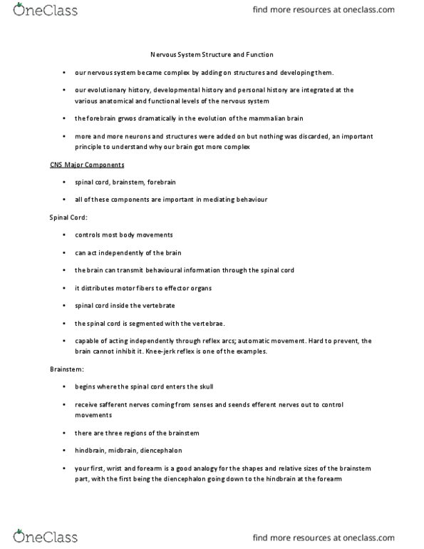 PSY 2301 Lecture Notes - Lecture 4: Vasodilation, Ejaculation, Parahippocampal Gyrus thumbnail