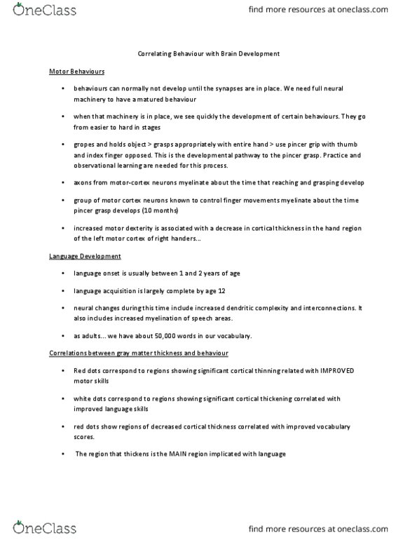 PSY 2301 Lecture Notes - Lecture 9: Temporal Lobe, Menopause, Observational Learning thumbnail