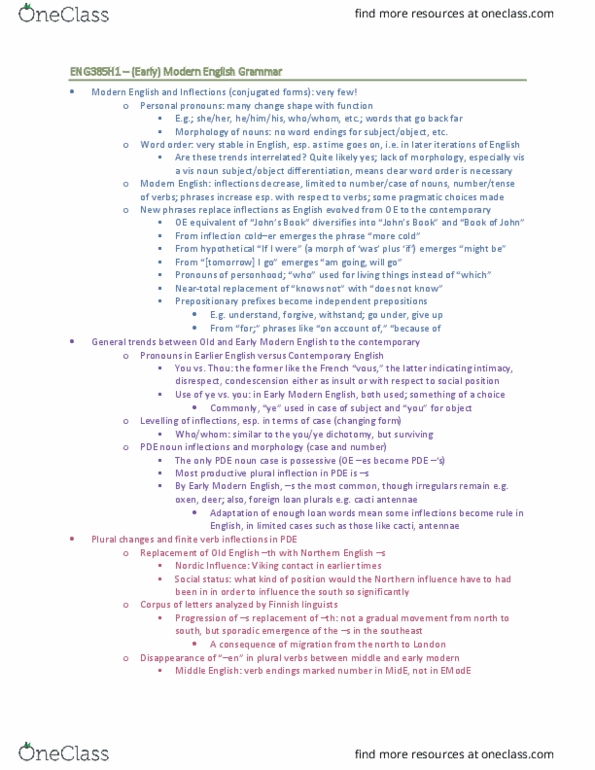 ENG385H1 Lecture Notes - Lecture 5: Grammatical Case, Preposition And Postposition, Cactus thumbnail