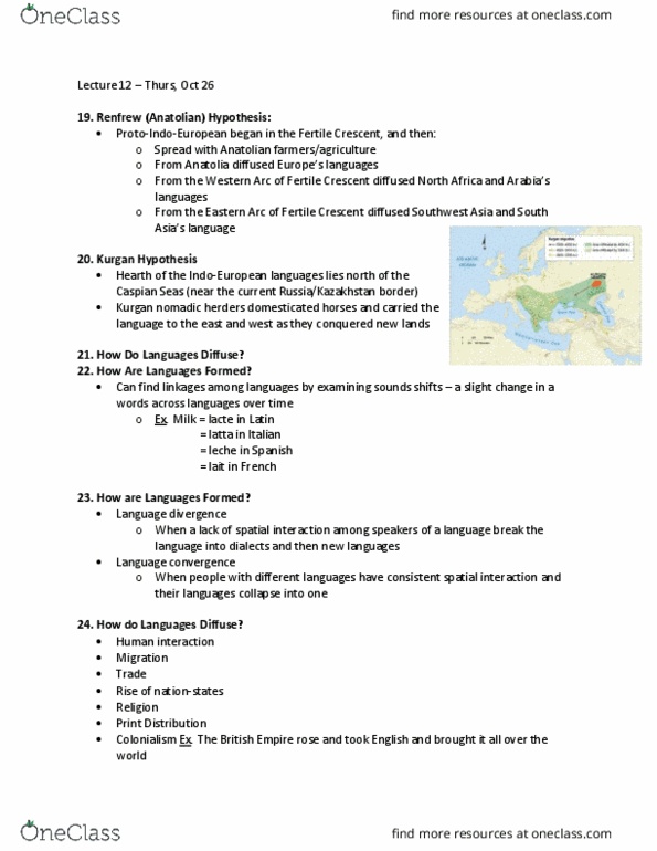 GEOG 1280 Lecture Notes - Lecture 13: Nationstates, Proto-Indo-European Language, Lingala thumbnail