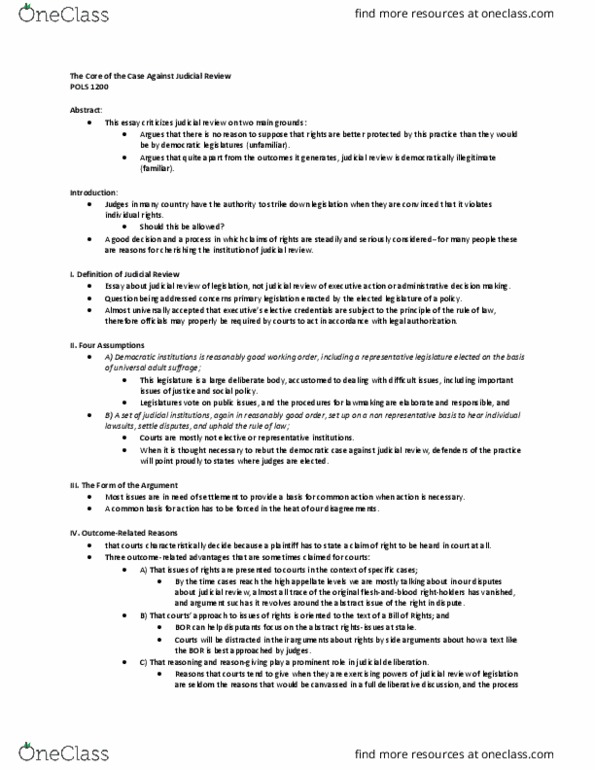POLS 1200 Chapter Notes - Chapter 2: Primary And Secondary Legislation thumbnail