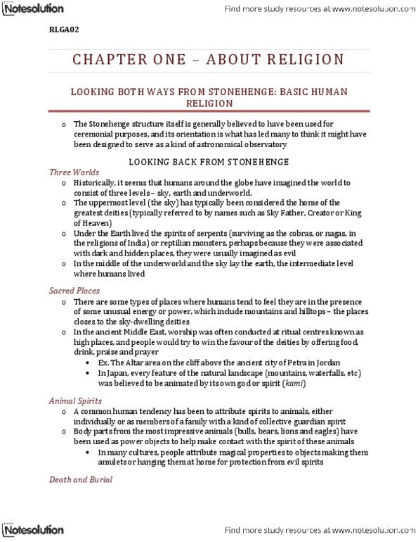 RLGA02H3 Chapter Notes - Chapter 1: Axis Mundi, Sky Father, Rigveda thumbnail