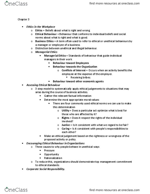 BUS 201 Chapter Notes - Chapter 3: Corporate Social Responsibility, Consumerism, American International Group thumbnail