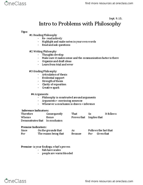 PHILOS 1E03 Lecture Notes - Lecture 1: Scientific Method thumbnail
