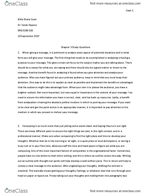 ENG-3100 Chapter Notes - Chapter 3: Plaintext thumbnail