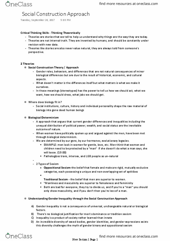 GWST 1502 Lecture Notes - Lecture 2: Heterosexuality, False Dilemma, Gender Binary thumbnail