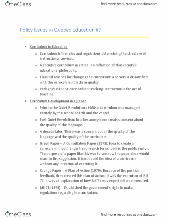 EDEC 247 Lecture Notes - Lecture 9: Green Paper, Cegep, Financial Literacy thumbnail