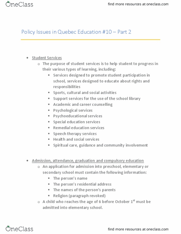 EDEC 247 Lecture Notes - Lecture 10: Psychoeducation, Social Promotion, Speech-Language Pathology thumbnail