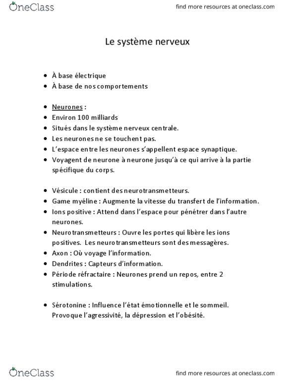 PSY 1501 Lecture Notes - Lecture 3: Le Sommeil, Le Plaisir, Sympathique thumbnail