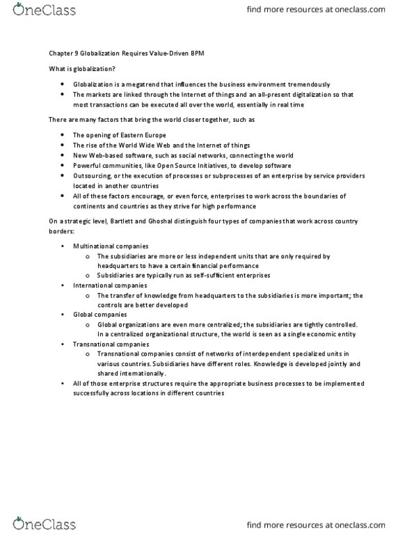 COMMERCE 4KI3 Lecture Notes - Lecture 1: Outsourcing, Transportation Planning thumbnail