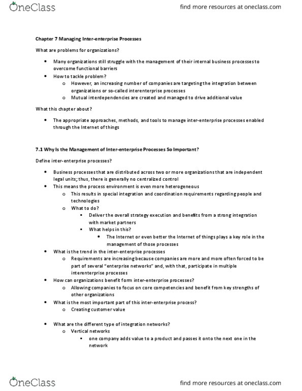 COMMERCE 4KI3 Lecture Notes - Lecture 5: Business Process, Application Software, Kaizen thumbnail