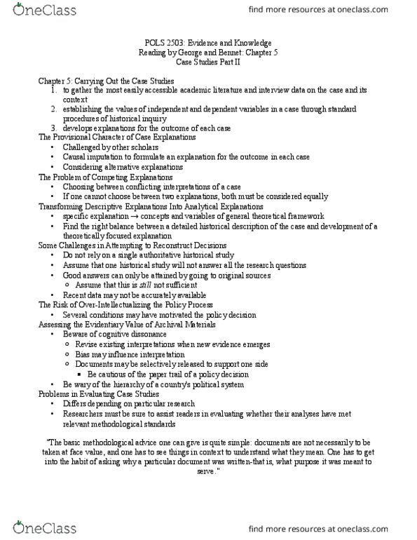 POLS 2503 Chapter Notes - Chapter 5: Cognitive Dissonance, List Of Fables Characters thumbnail