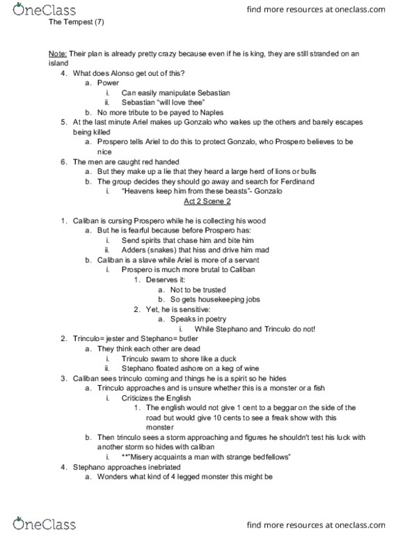 ENGLISH 1C06 Lecture Notes - Lecture 10: Tyrant, Nba Coach Of The Year Award thumbnail