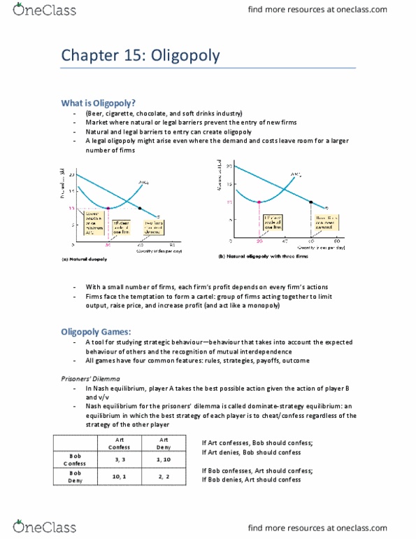 REAL 1820 Lecture Notes - Lecture 5: Trick-Trick, Nash Equilibrium, Oligopoly thumbnail