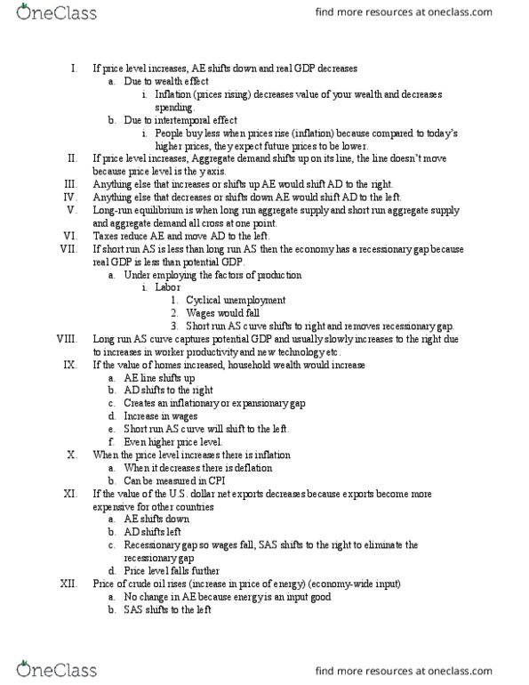 ECO 2013 Lecture Notes - Lecture 10: Output Gap, Aggregate Supply, Aggregate Demand thumbnail