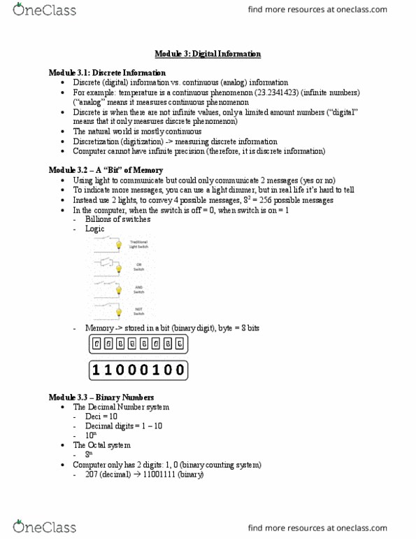 CS100 Lecture Notes - Lecture 3: Dimmer, Discretization, Extended Ascii thumbnail