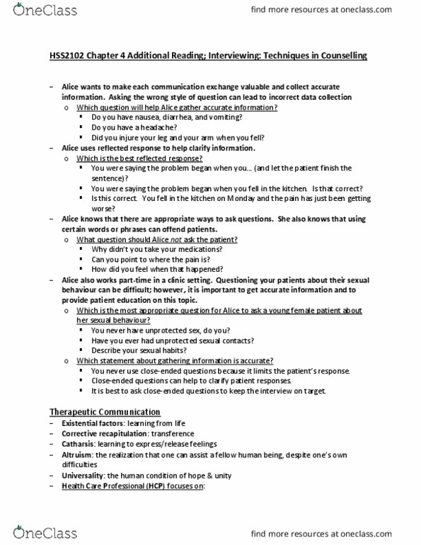 HSS 2102 Lecture Notes - Lecture 16: Headache thumbnail