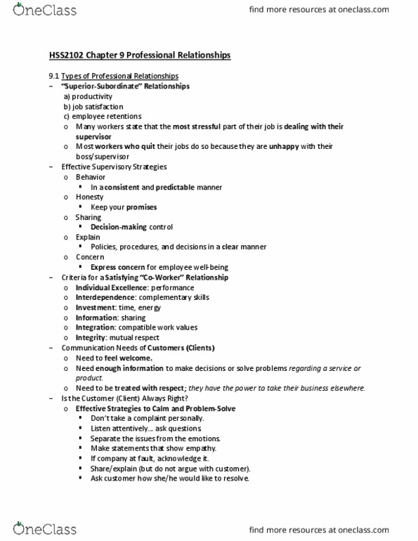 HSS 2102 Lecture Notes - Lecture 17: Job Satisfaction, Negative Feedback, Subculture thumbnail