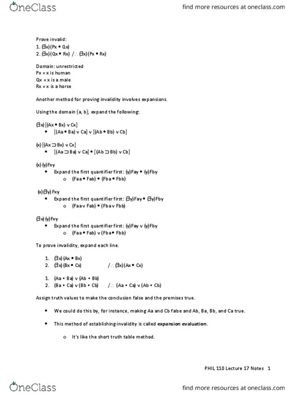 PHIL 110 Lecture Notes - Lecture 17: Construals thumbnail