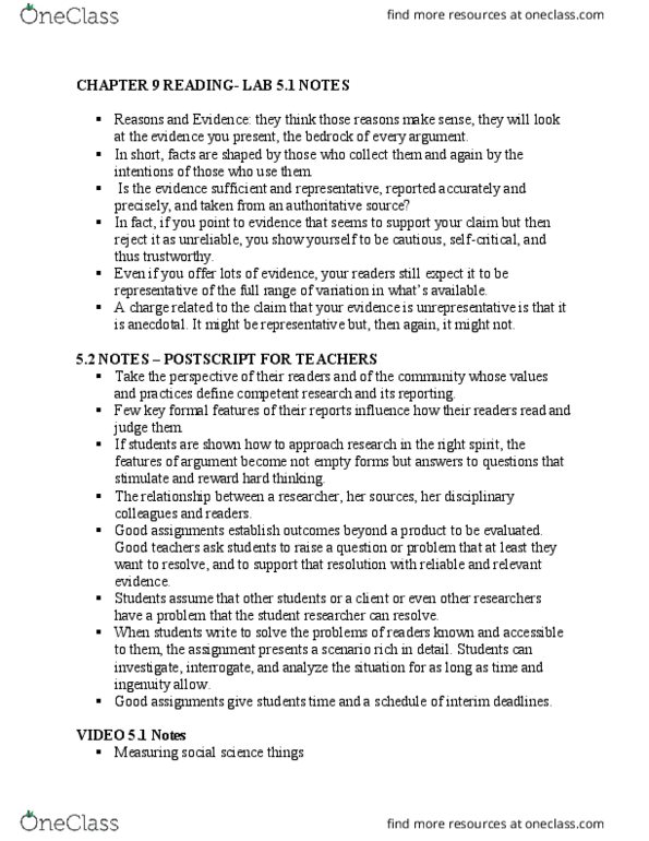 SOC SCI 3A Lecture Notes - Lecture 5: Observational Error thumbnail