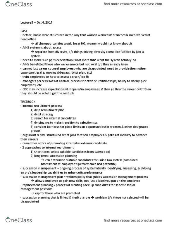 BUS 481 Lecture Notes - Lecture 5: Assessment Centre thumbnail