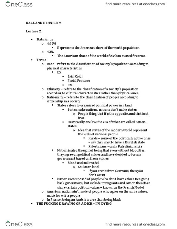 SOCIOL 63 Lecture Notes - Lecture 2: Nationstates thumbnail