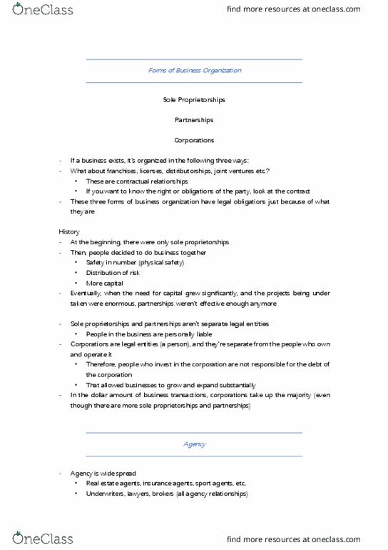 Management and Organizational Studies 2275A/B Lecture Notes - Lecture 5: Contract, Apparent Authority, Reasonable Person thumbnail